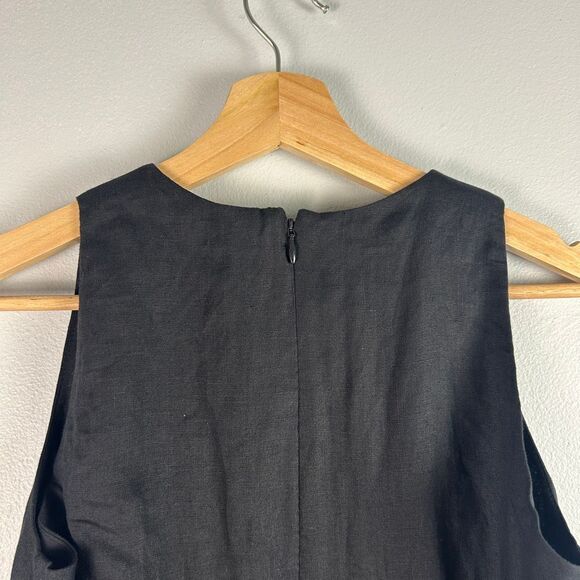 Boden Linen Cut Out Midi Dress Black - Picture 7 of 7